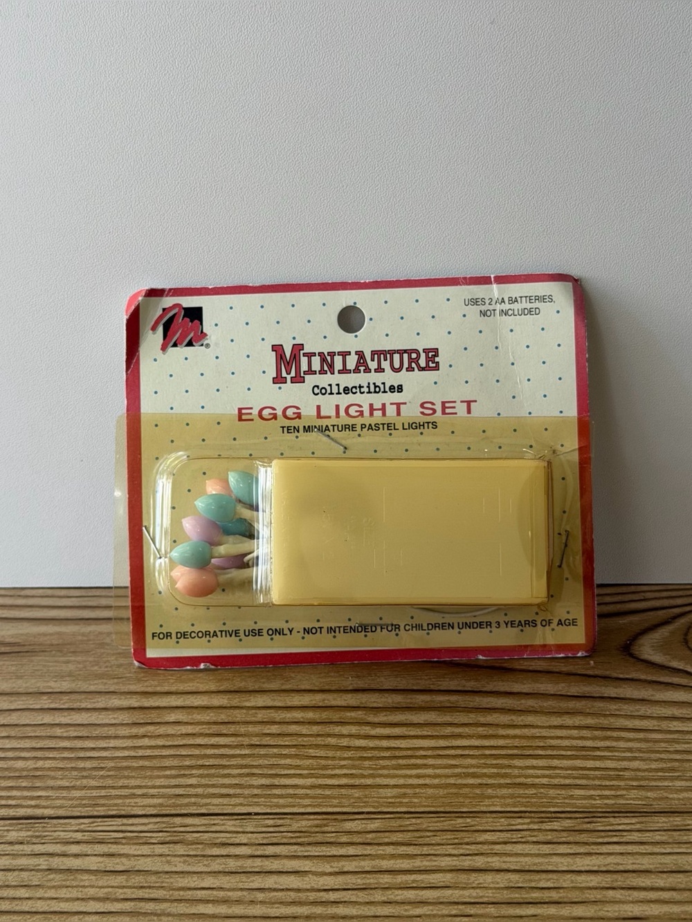 Mangelsen's Miniature Collectibles Mini Easter Pastel Egg Lights Vintage 1991
